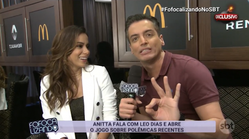 Anitta em entrevista para leo Dias no Fofocalizando (Reprodução: SBT)