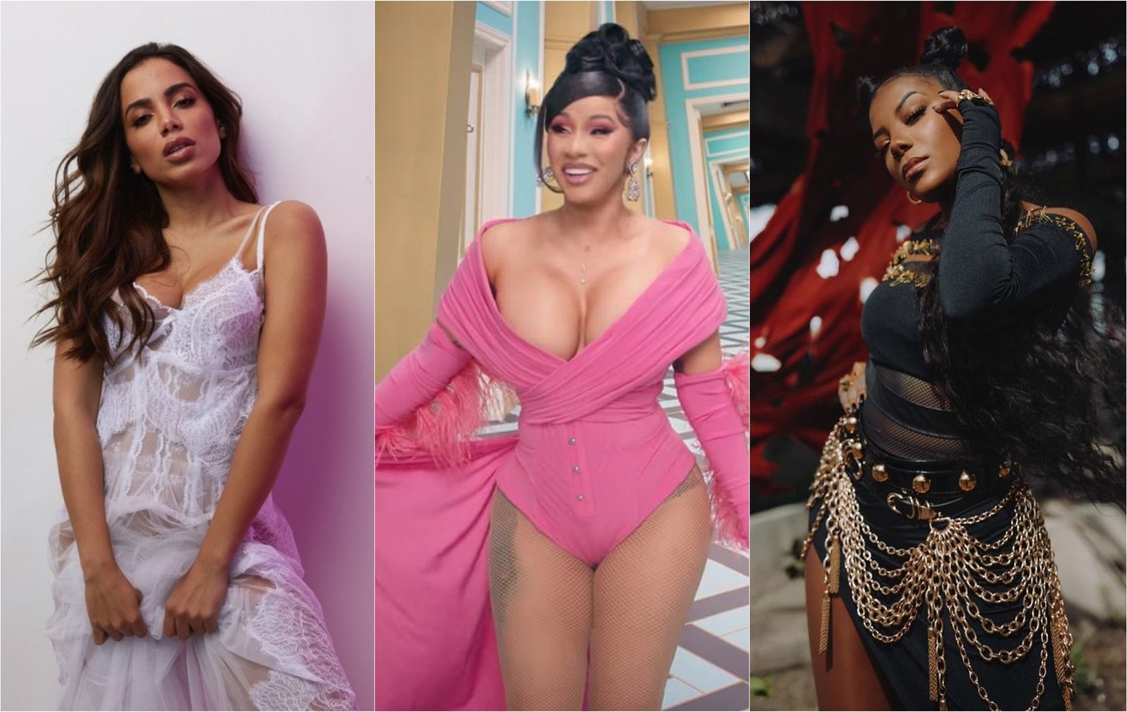 Cardi B atiça guerra entre fãs de Anitta e Ludmilla (Foto/Montagem)