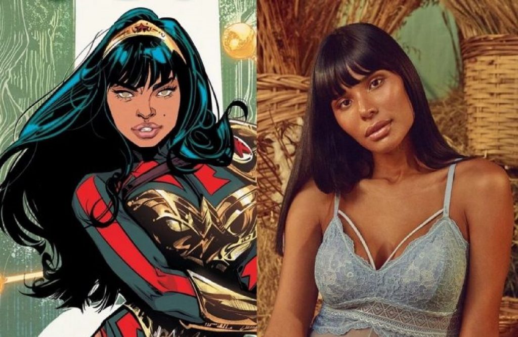 Yara Flor (à esquerda), a Mulher Maravilha brasileira, foi inspirada em Suyane Moreira (à direita) (Reprodução / DC / Instagram)