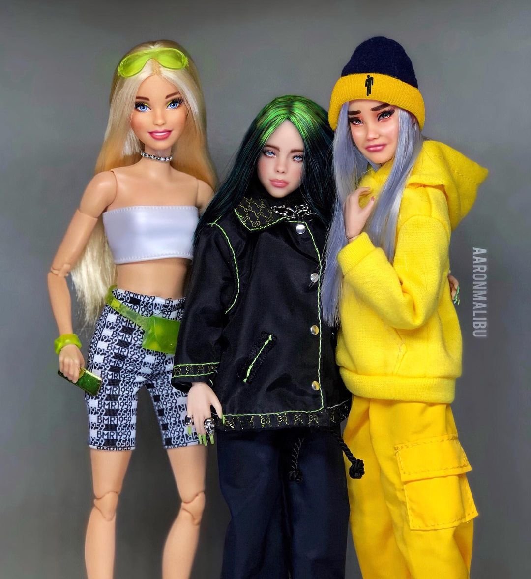 Billie Eilish também foi uma das criações de Aaron Malibu (Reprodução: Instagram)