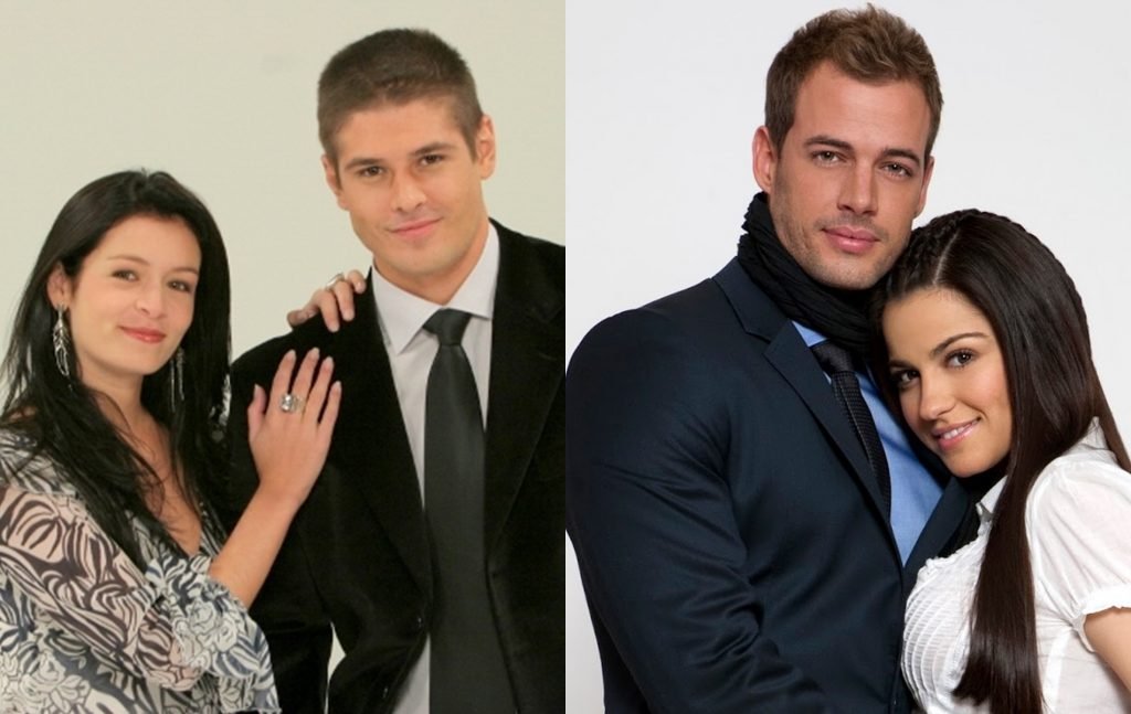 Bianca Castanho e Dado Dolabella em Cristal e Maite Perroni com William Levy em Triunfo do Amor (Foto/Montagem Estrela Latina)