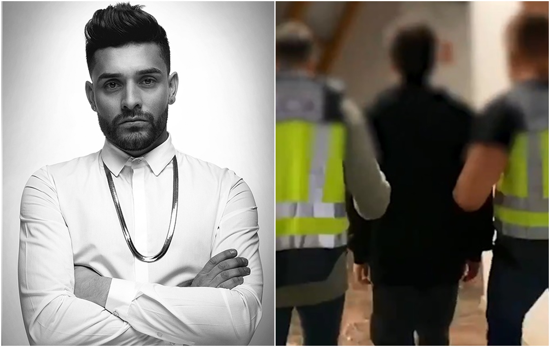 Jay Santos é preso após condenação por agredir uma mulher (Reprodução: Twitter)