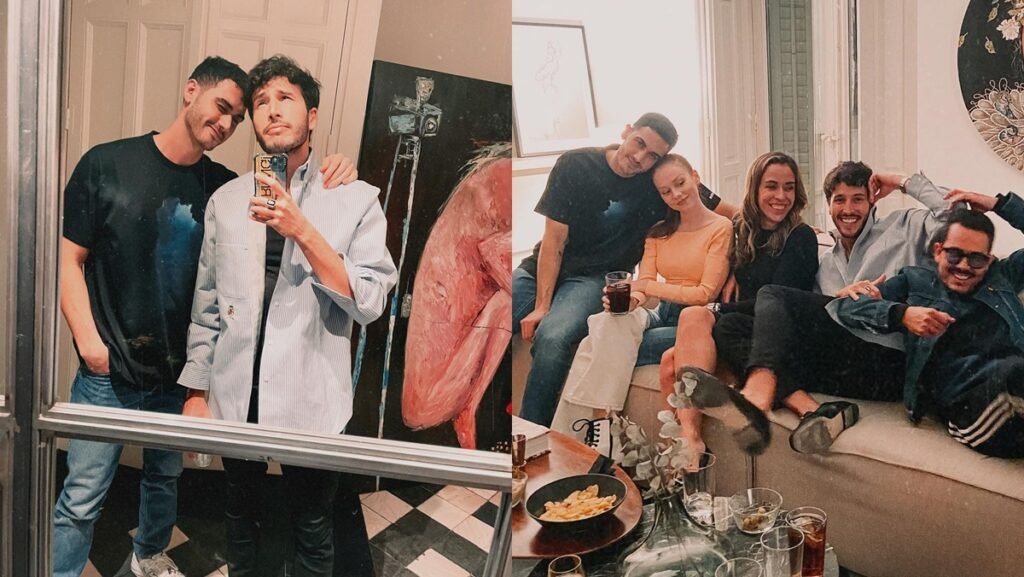 Sebastián Yatra, Ester Espósito, Alejandro Speitzer e outros amigos (Reprodução: Instagram)