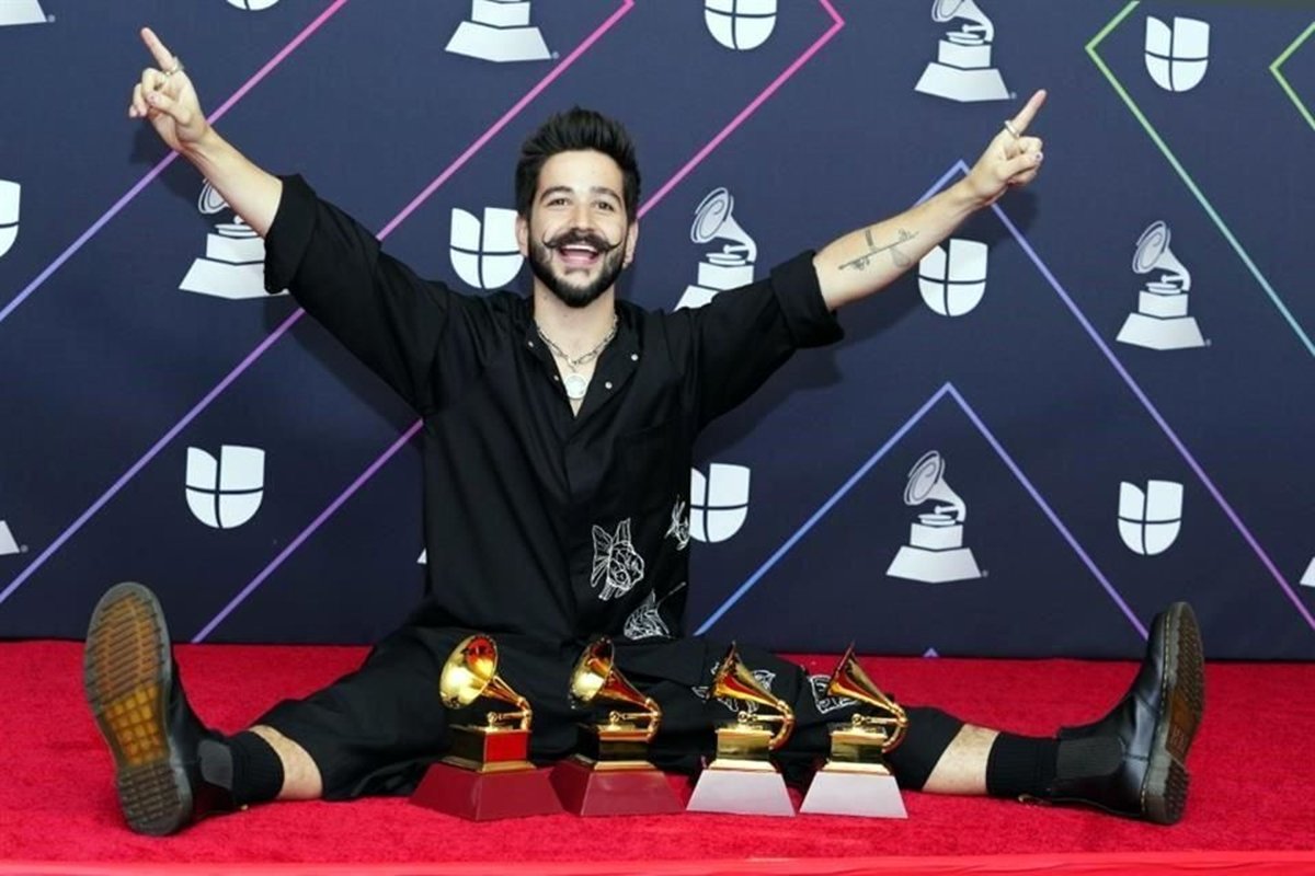 Camilo é o grande vencedor da noite na cerimônia do Grammy Latino 2021 (Crédito: AP)