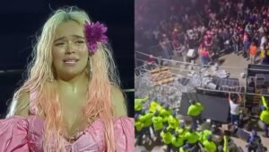 Show de Karol G em Caracas, na Venezuela, termina com confronto entre fãs da cantora e a polícia (Redes Sociais)